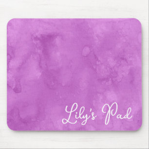 Pink Watercolor Abstract Mouse Mat