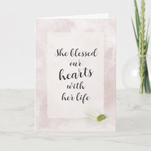 Pink Watercolor Abstract Sympathy   Card