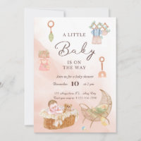 Pink Watercolor Baby Shower