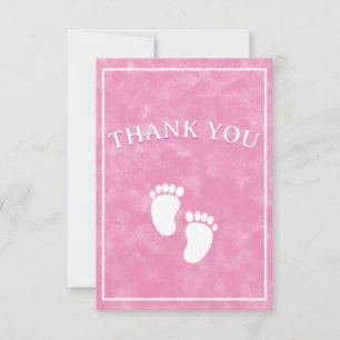Pink Watercolor Baby Shower Rectangle Template 