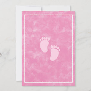 Pink Watercolor Baby Shower Rectangle Template 