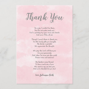 Thank You Poem Baby Shower Gifts Gift Ideas Zazzle Uk