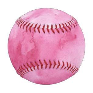 pink watercolor background for your baseball