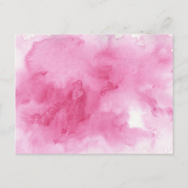 pink watercolor background for your postcard (Front)
