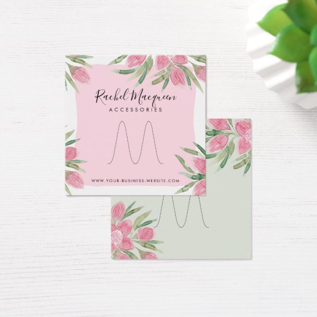 Pink Watercolor Blooming Floral Ring Display (Desk)