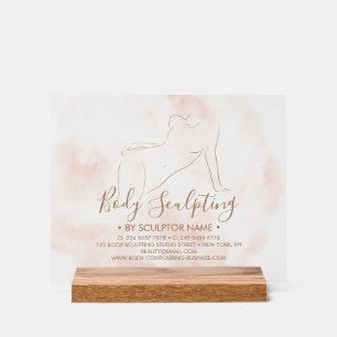 Pink Watercolor Body sculpting contouring spa Acrylic Sign