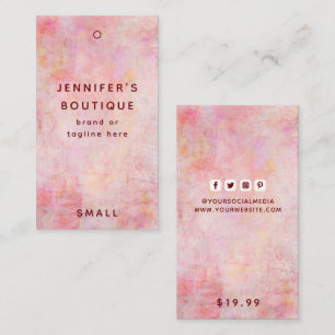 Pink Watercolor Boutique Custom Branding Calling Card