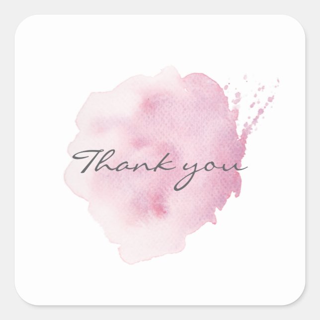 Pink watercolor brushstroke sticker (Front)