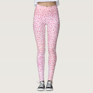 Pink Watercolor Butterflies Pattern Leggings