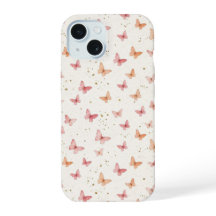 Pink Watercolor Butterflies Phone Case - Boho Flor