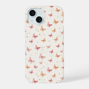 Pink Watercolor Butterflies Phone Case - Boho Flor