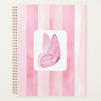 Pink Watercolor Butterfly – Soft Feminine Pastel D Planner