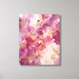 Pink watercolor canvas print
