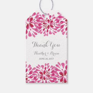 Pink Watercolor Chrysanthemum Gift Tags