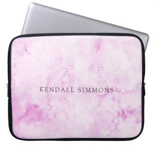Pink Watercolor Elegant Laptop Sleeve