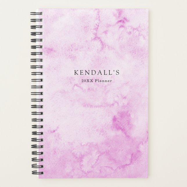 Pink Watercolor Elegant Planner (Front)