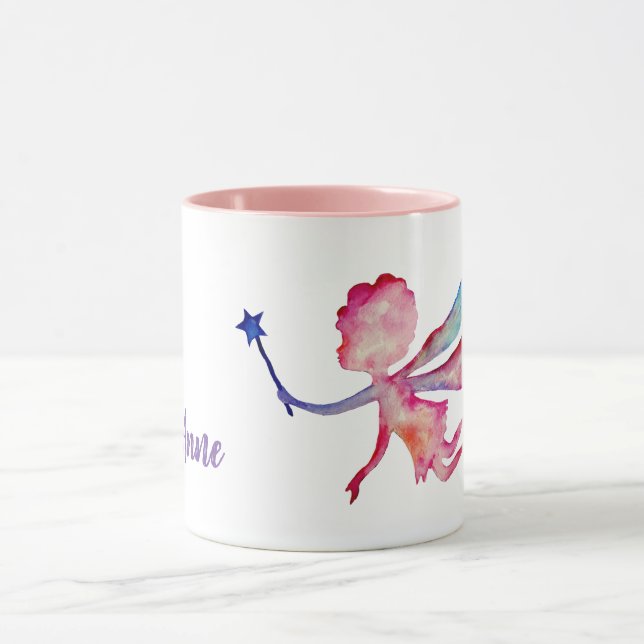 Pink watercolor fairy Custom Combo Mug (Center)