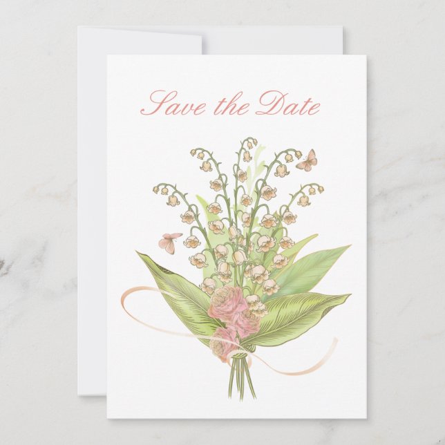 Pink Watercolor Flat Card (Front)
