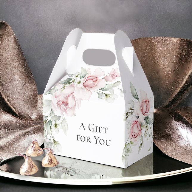 Pink Watercolor Floral A Gift for You Favour Box (Creator Uploaded)