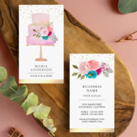 Pink Watercolor Floral Cake Pastry Chef Bakery