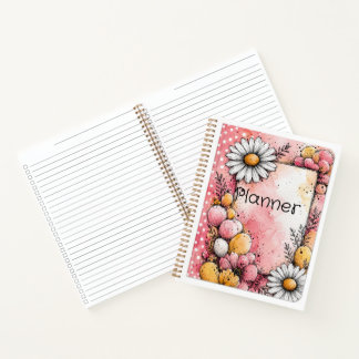 Pink Watercolor Floral Daisy Journal 
