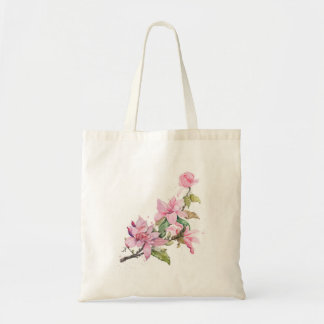 Pink Watercolor Floral Tote Bag – Elegant Blossom