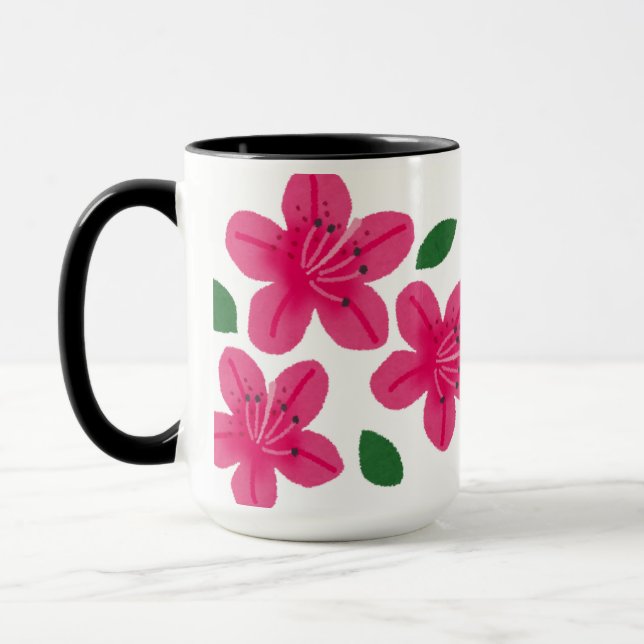 Pink Watercolor Flower Mug (Left)