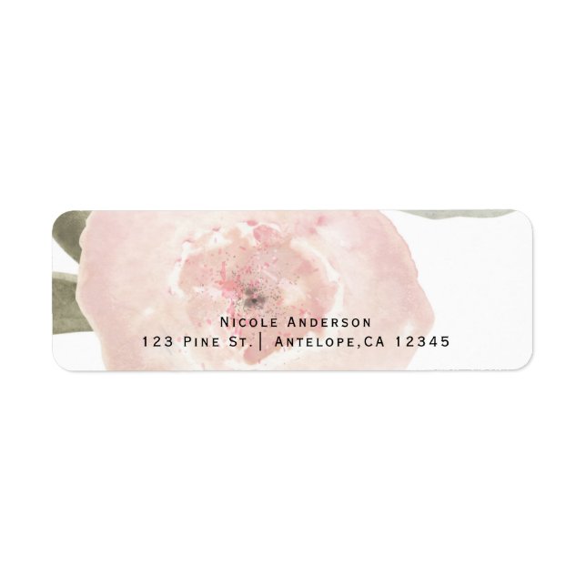 Pink Watercolor Flower Party Wedding Invitation (Front)