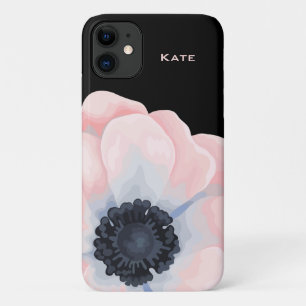Pink Watercolor Flower Personalised iPhone 11 Case