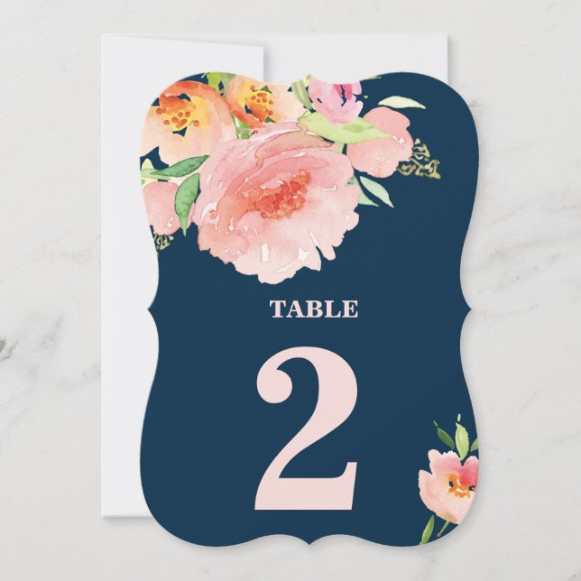 PINK WATERCOLOR FLOWER wedding invitation cards (Front)