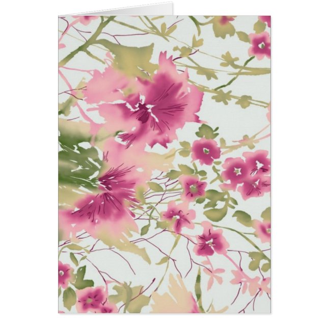 Pink Watercolor Flowers (Front)