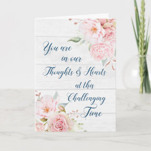 Pink Watercolor Flowers Get Well Soon Card