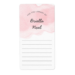 Pink Watercolor girl baby shower book