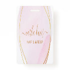 Pink Watercolor Gold Circle