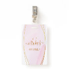 Pink Watercolor Gold Circle