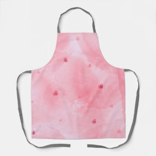 Pink Watercolor Heart Apron