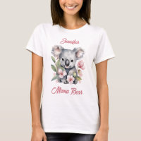 Pink Watercolor Koala Birthday Mum