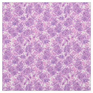 Pink watercolor lilac flowers fabric