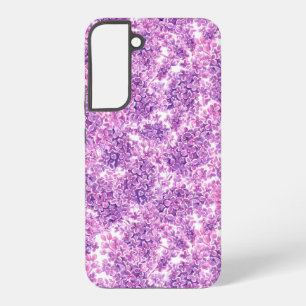 Pink watercolor lilac flowers samsung galaxy case