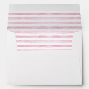 Pink Watercolor Lines  Envelope