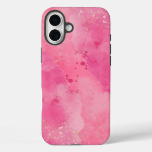 Pink Watercolor Linktree iPhone 16 Plus Case