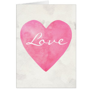 Pink Watercolor Love Heart