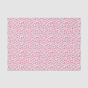 Pink watercolor love heart tissue paper