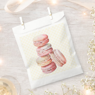 Pink Watercolor Macaron Favour Bags