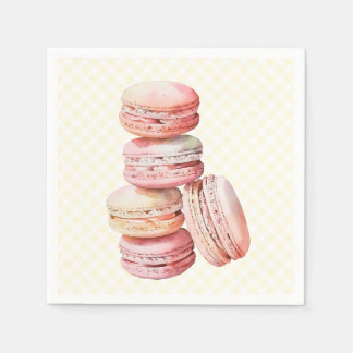 Pink Watercolor Macaron Napkin