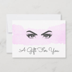 Pink Watercolor Makeup Artist Gift Certificate