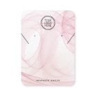 Pink Watercolor Necklace Earrings Display Card