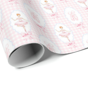 Pink Watercolor Nutcracker Christmas Wrapping Pape Paper