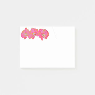 Pink watercolor Orchid painting Post-it Notes