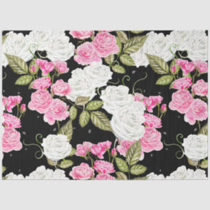 Pink Watercolor peony floral decoupage Tissue Paper